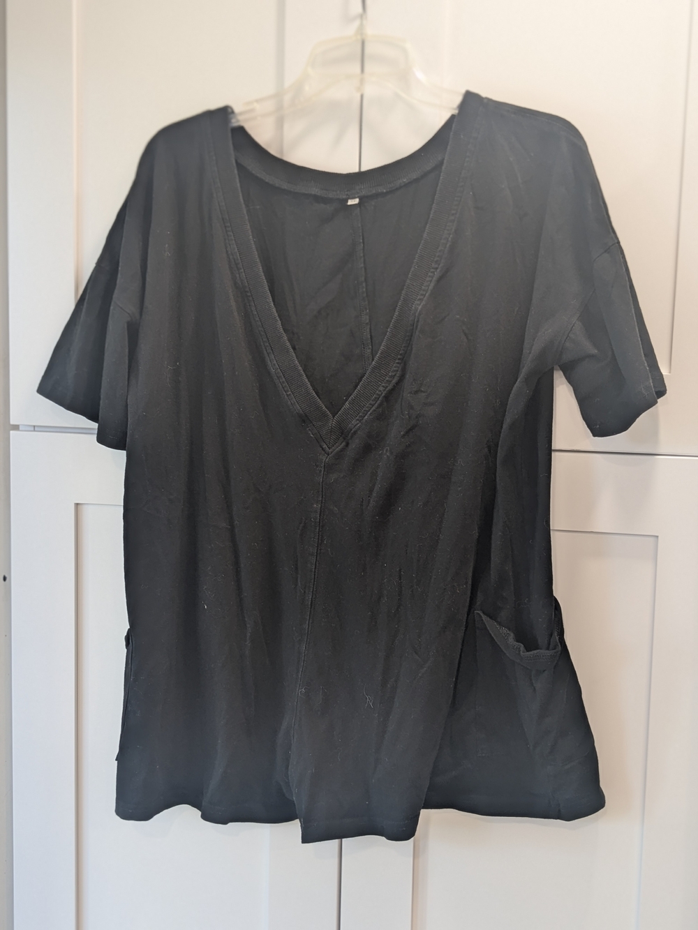 Black V-Neck Short Sleeve Women's Romper